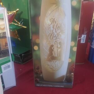 Kirklands Oh Holy Night Pre-Lit Hurricane - Cream and Gold